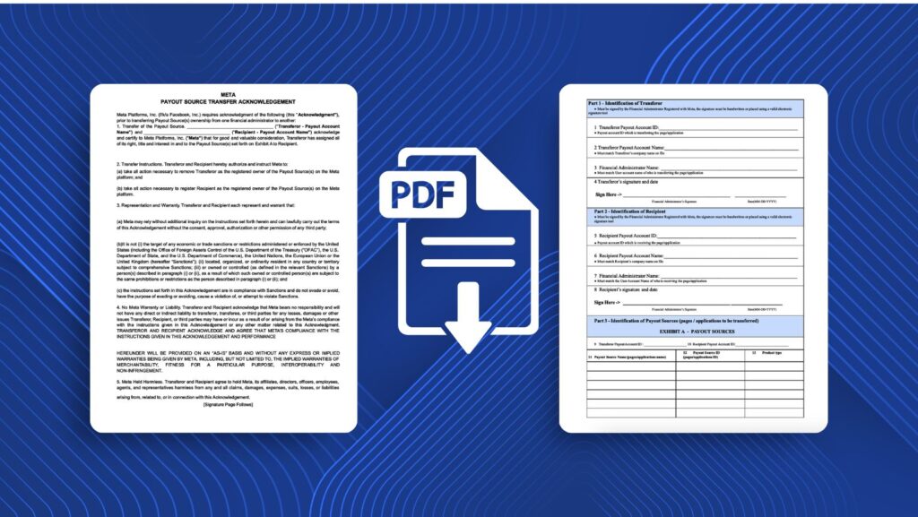 Descargar Facebook payout source transfer acknowledgement PDF correctamente sin errores